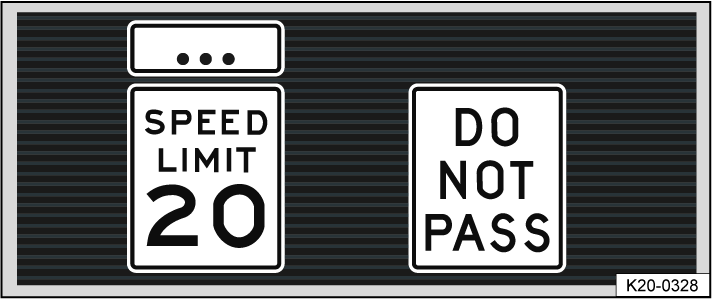 Fig. 19 In the instrument cluster display: Example of detected speed limits.
