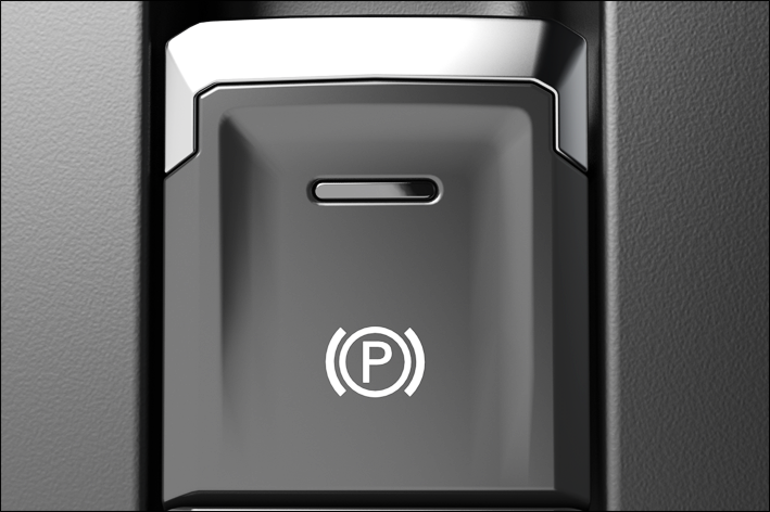 Fig. 136 In the center console: button for the electronic parking brake.