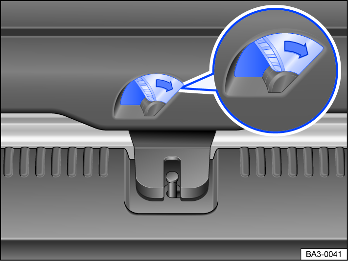 Fig. 53 In the luggage compartment: unlocking the trunk lid.