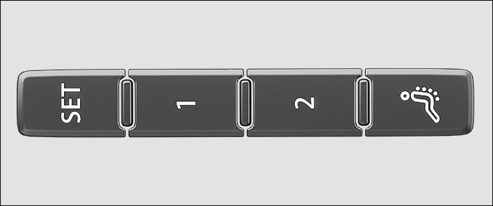 Fig. 92 On the outer side of the driver’s seat: memory buttons.