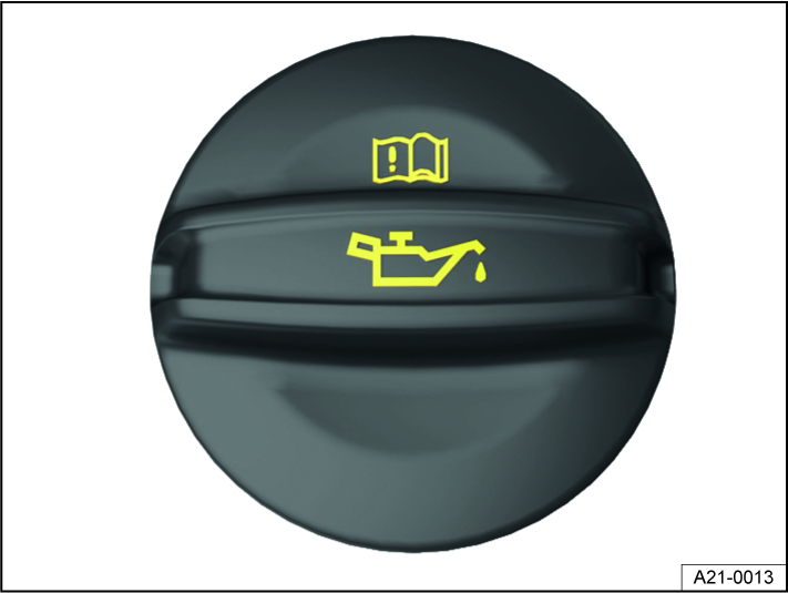 Fig. 187 In the engine compartment: engine oil filler cap (general example).