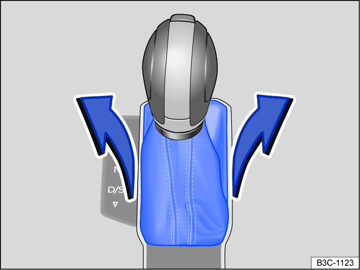 Fig. 114 Remove the cover on the shift gate.