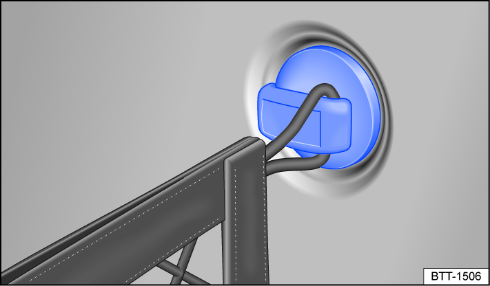 Fig. 162 In the luggage compartment: Luggage net hooks.
