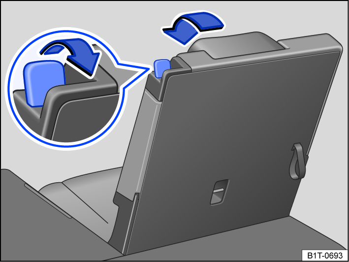 Fig. 80 Third row seat: folding the rear seat into the cargo floor position.