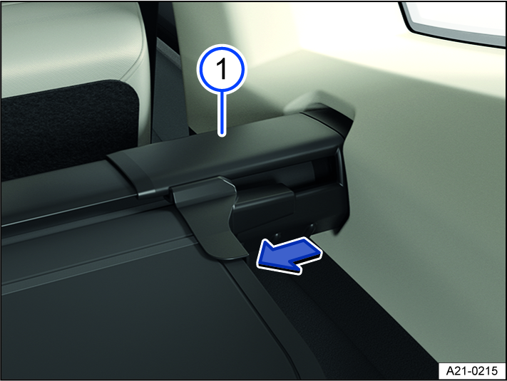 Fig. 163 In the luggage compartment: removing the luggage compartment cover.