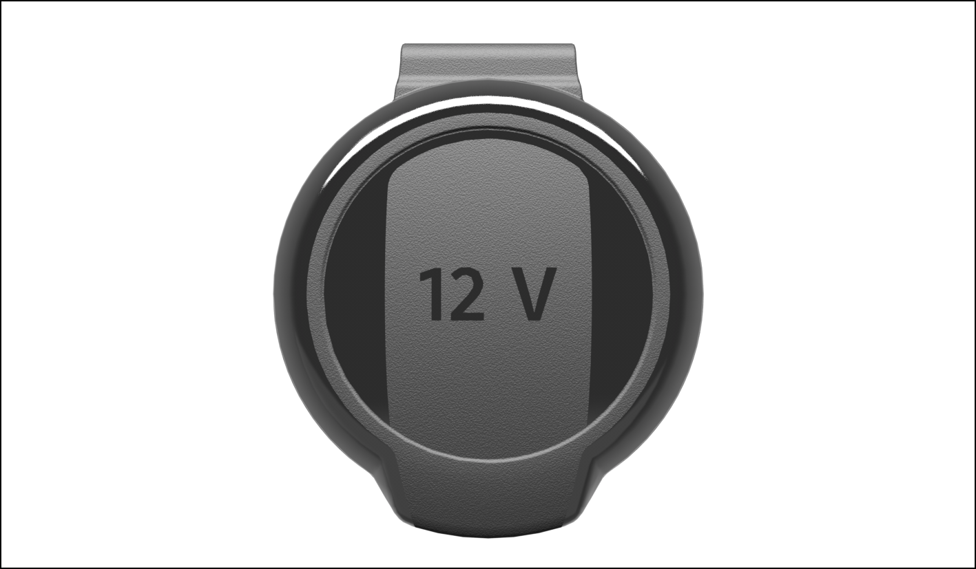 Fig. 150 In the lower part of the center console, at the rear of the center console or on the left-hand side of the luggage compartment: Hinged 12-volt socket (general example).