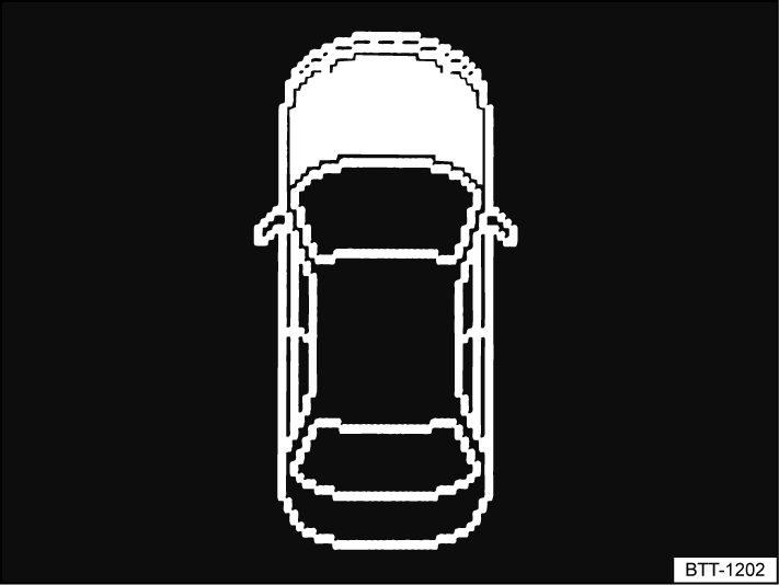 Fig. 138 In the instrument cluster display: the hood is open or not closed correctly (general example).