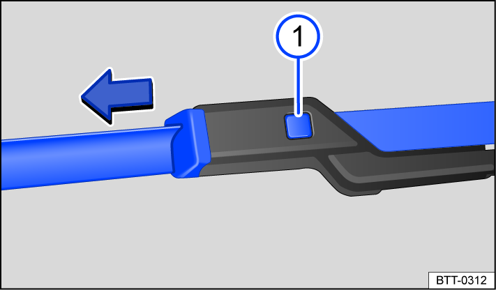 Fig. 169 Changing the windshield wiper blades.