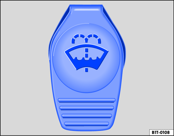 Fig. 139 In the engine compartment: cap on the washer fluid reservoir.