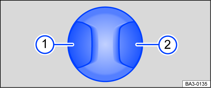 Fig. 64 Switch on the driver seat: Adjusting the lumbar support.