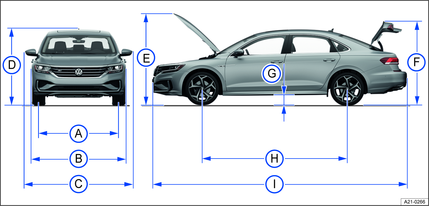 Fig. 169 Vehicle dimensions.