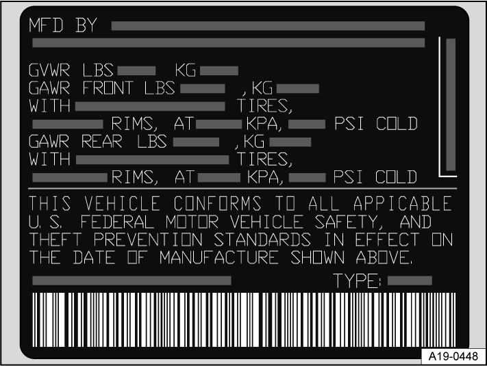 Fig. 168 Safety certificate (general example).