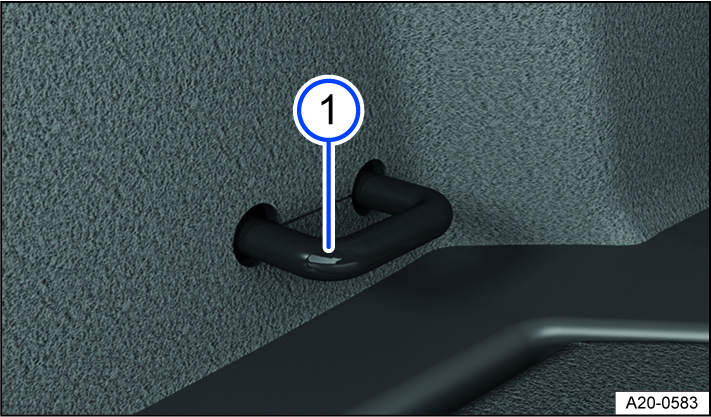 Fig. 121 In the luggage compartment: Tie-down.