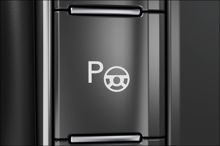 Fig. 147 In the center console: Park Assist button.