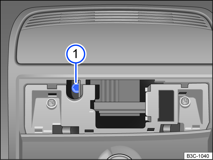 Fig. 58 Hexagon socket head bolt for closing the power sunroof.