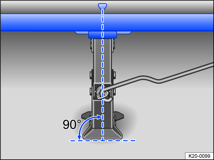 Fig. 205 Correct jack setup.