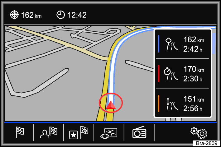 Fig. 118 Route calculation.