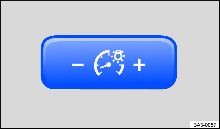 Fig. 75 Next to the steering wheel: control for instrument and switch lighting.