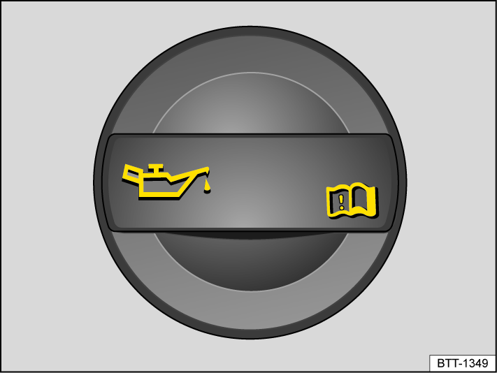 Fig. 141 In the engine compartment: engine oil filler cap (general example).