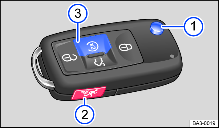 Fig. 41 Vehicle key with remote start relay function.