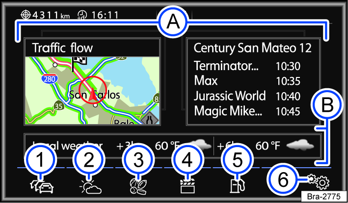 Fig. 117 Travel Link® main menu.