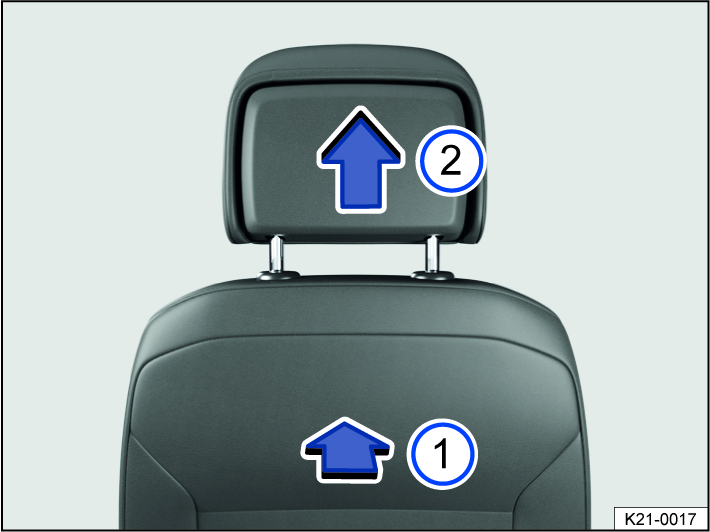 Fig. 73 Front head restraint: removing.