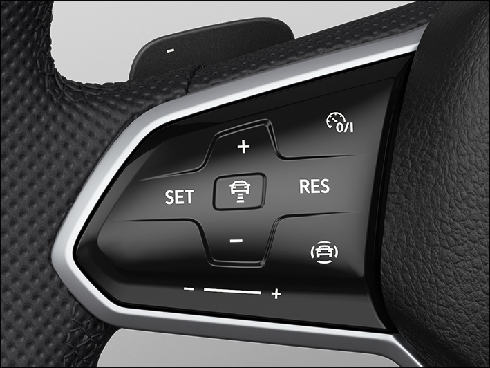 Fig. 123 Left side of the multi-function steering wheel (variant 2).