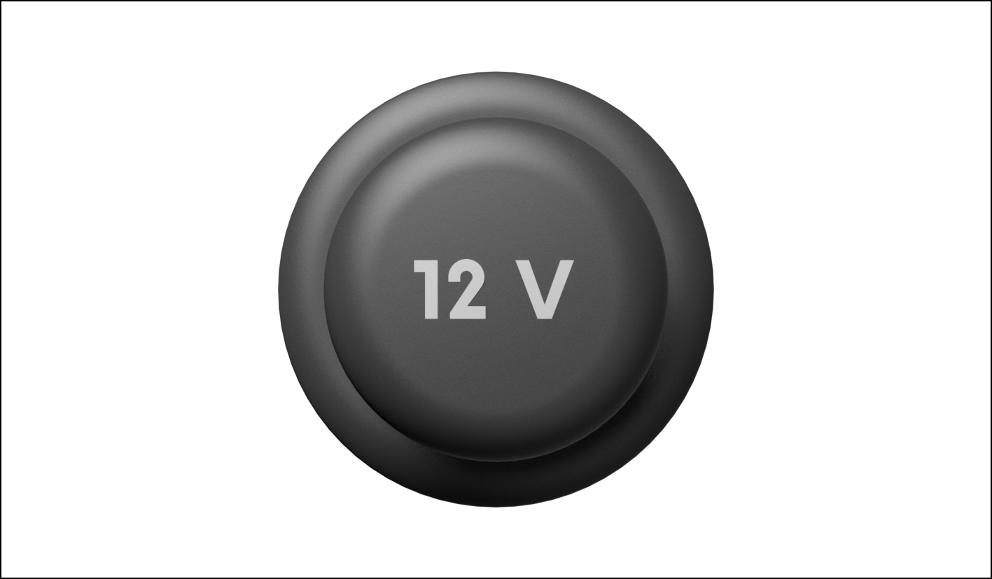 Fig. 114 In the front storage compartment: 12-volt socket with removable cover (general example).