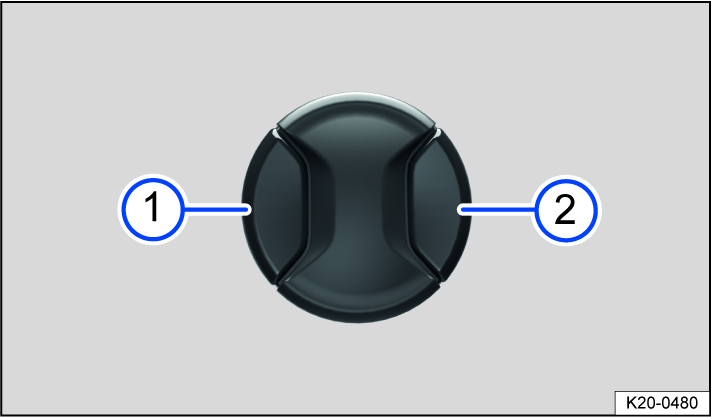 Fig. 72 Switch on the driver seat: Adjusting the lumbar support.