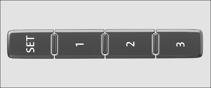 Fig. 89 On the outer side of the driver’s seat: memory buttons.