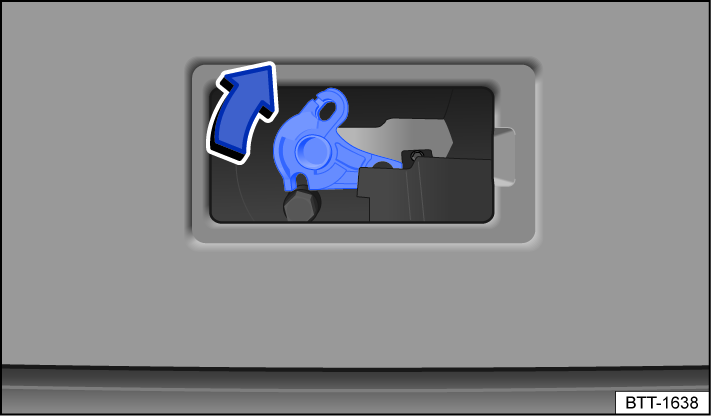 Fig. 65 In the luggage compartment: trunk lid emergency release.