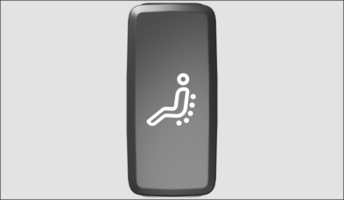 Fig. 93 In the lower part of the driver seat: Massage function button.